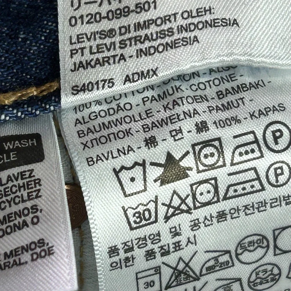 Levis 501 Jeans Mens 40x30‎ Blue Button Fly Straight Leg 100% Cotton Denim